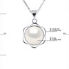 Collier PETALES Perle d'Eau Douce 9-10 mm Blanche Argent 925 - vue V3