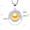 Collier REFLETS Perle d'Eau Douce 9-10 mm Dorée Argent 925 - vue V3