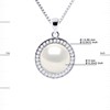 Collier SUN Perle d'Eau Douce 9-10 mm Blanche Argent 925 - vue V3