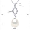Collier NAVETTE Perle d'Eau Douce 9-10 mm Blanche Joaillerie Argent 925 - vue V3