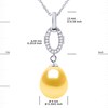 Collier NAVETTE Perle d'Eau Douce 9-10 mm Dorée Joaillerie Argent 925 - vue V3