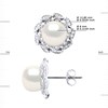 Clous d'Oreilles FLEUR Perles d'Eau Douce Boutons 8-9 mm Blanches Joaillerie Argent 925 - vue V3