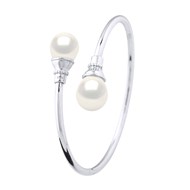 Bracelet TOI & MOI Perles d'Eau Douce 11-12 mm Blanches Argent 925