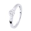 Bague Solitaire Diamant 0,010 Cts Illusion 0,50 Cts Or Blanc - vue V1