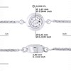 Bracelet Solitaire Diamant 0,02 Cts Illusion 0,50 Cts Or Blanc - vue V3