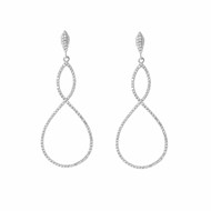 Boucles d'oreilles symbole infini argent