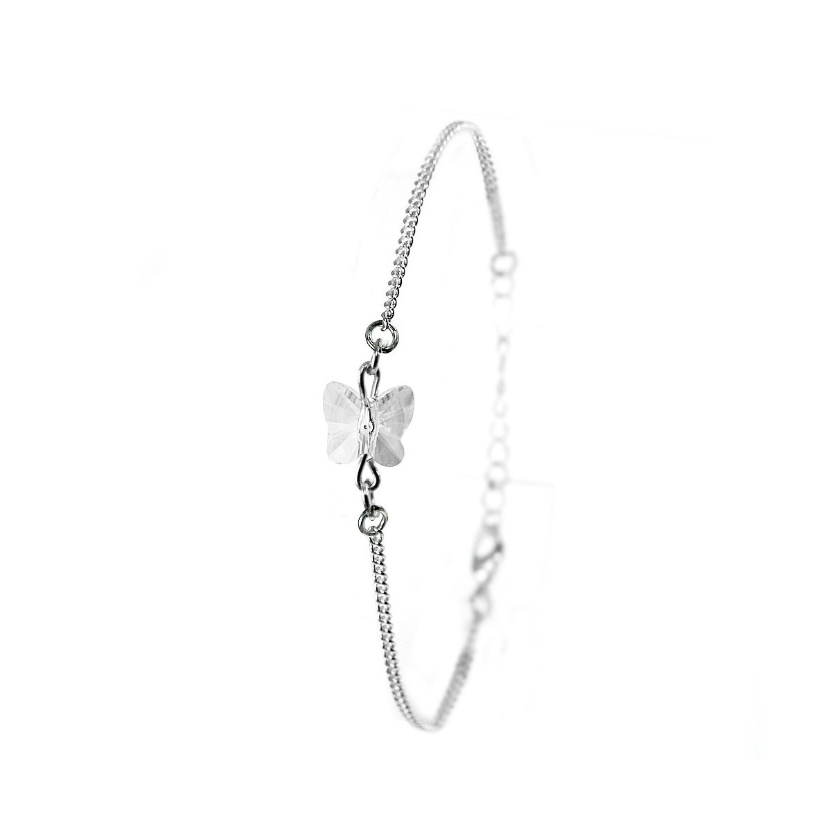 Bracelet papillon SC Crystal orné de Cristaux scintillants