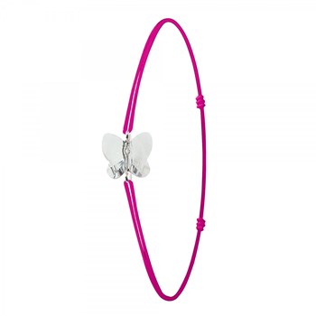 Pink and butterfly SC Crystal bracelet with sparkling crystals