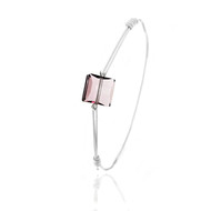 Bracelet élastique blanc SC Crystal orné de Cristaux Swarovski
