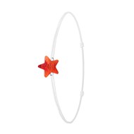 Bracelet élastique blanc et étoile SC Crystal orné de Cristaux Swarovski