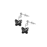 Boucles d'oreilles papillons SC Crystal ornées de Cristaux scintillants