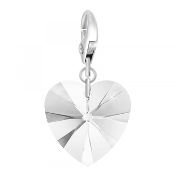 SC Crystal heart charm with sparkling crystals