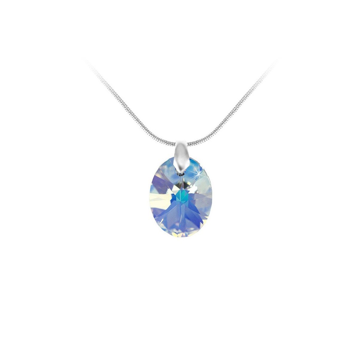 Collier goutte irisée SC Crystal orné de Cristaux scintillants