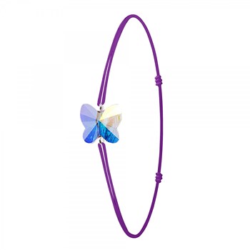 Purple and butterfly SC Crystal bracelet with sparkling crystals