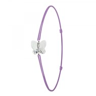 Bracelet violet et papillon SC Crystal orné de Cristaux scintillants