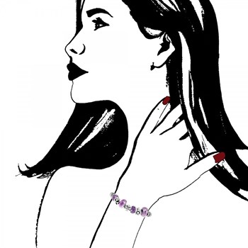 SC Crystal beaded bracelet with sparkling crystals