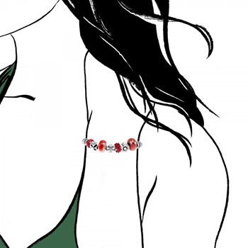 SC Crystal beaded bracelet with sparkling crystals