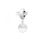 Charm perle en acier SC Crystal orné de Cristaux Autrichiens