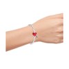 Bracelet coeur rouge et Tour Eiffel SC Crystal orné de Cristaux scintillants - vue V2