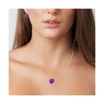 SC Crystal ketting en oorbellen set met fonkelende kristallen