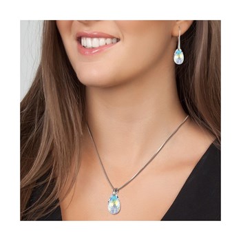 SC Crystal ketting en oorbellen set met fonkelende kristallen