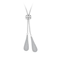 Sautoir en acier inoxydable par SC Crystal orné de cristaux de Bohème