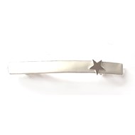 Barrette fine argentée émaillée avec petite étoile