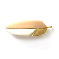 Barrette plume tricolore