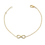 Bracelet femme symbole infini Plaqué OR 750 3 microns