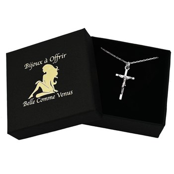 Ketting Kruis kruisbeeld Jezus Christus Zilver 925 Rhodium