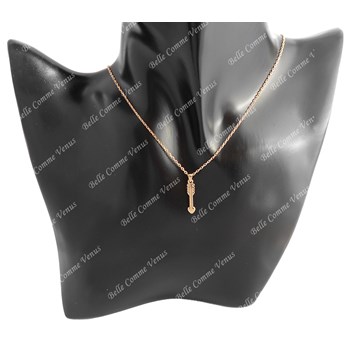 Hart ketting met liefdespijl 750 verguld 3 micron