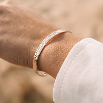 Fashion Armband Ketting Verguld Hammered