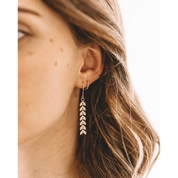 Boucles d'Oreilles Plaqué Or Mode Epis de Blé