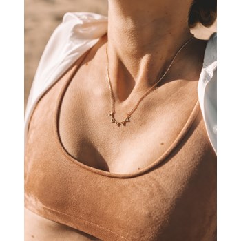 Collier Fin Plaqué Or Mode Tendance Pendentif Pointe