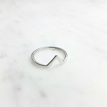 Bague Fine Argent Mode Tendance Triangle