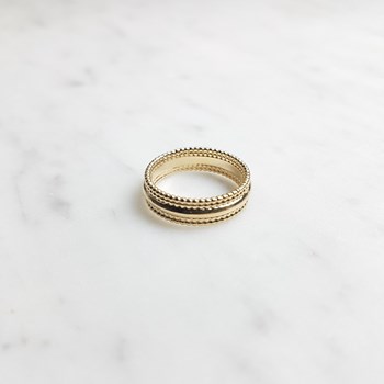 Bague Fine Plaqué Or Mode Tendance Couronne