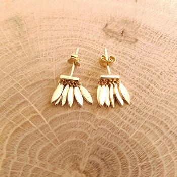 Petites Boucles d'Oreilles Plaqué Or Pampilles