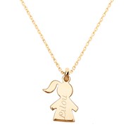 Collier petite fille plaqué or 3 microns - Personnalisable