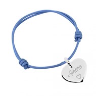 Bracelet coeur argent 925 - Personnalisable