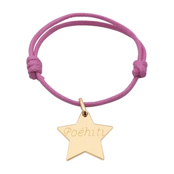 Bracelet étoile plaqué or 3 microns - Personnalisable