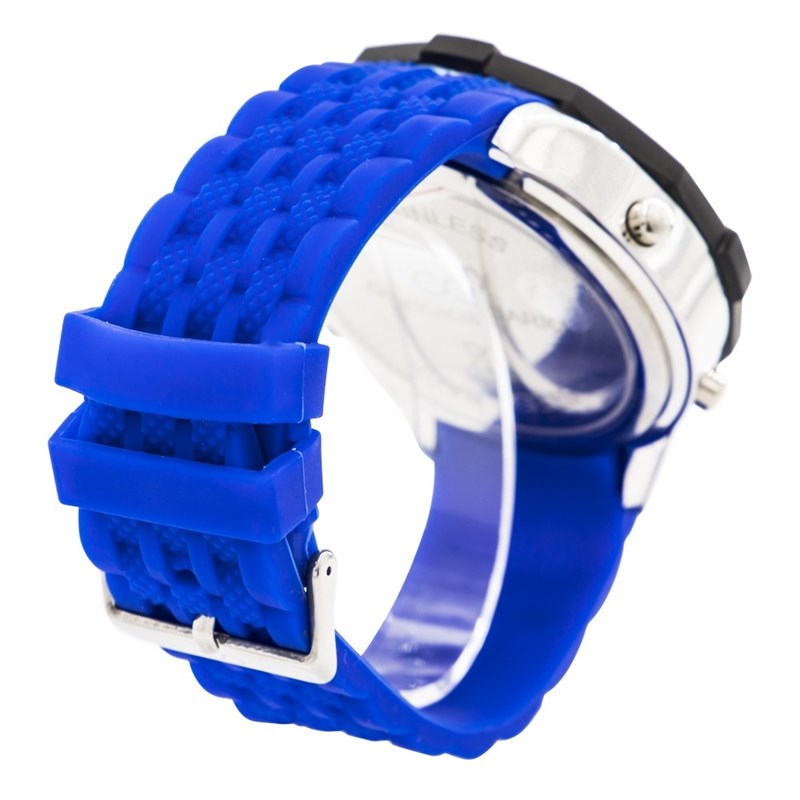 Coffret montre Homme GIORGIO bracelet Silicone Bleu - vue 2