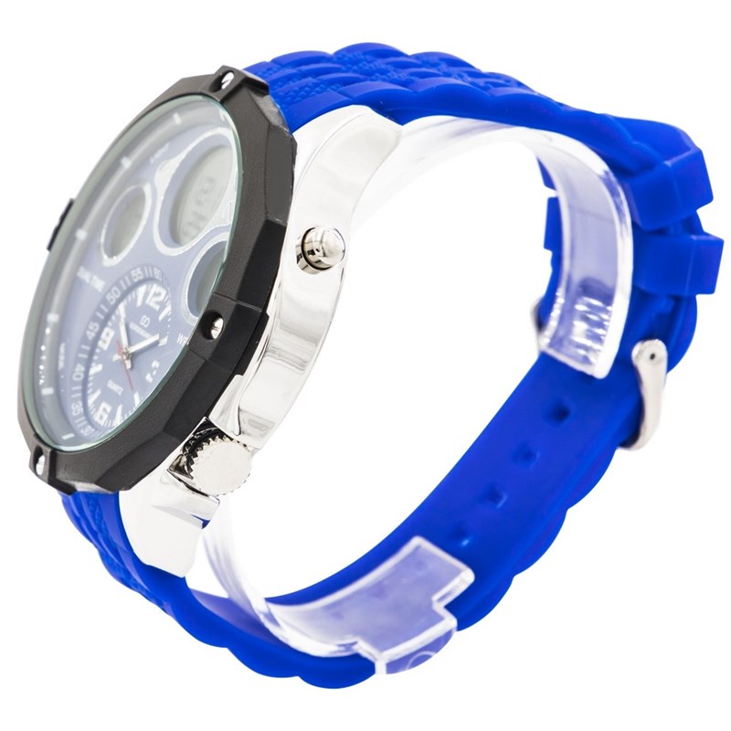 Coffret montre Homme GIORGIO bracelet Silicone Bleu - vue 3
