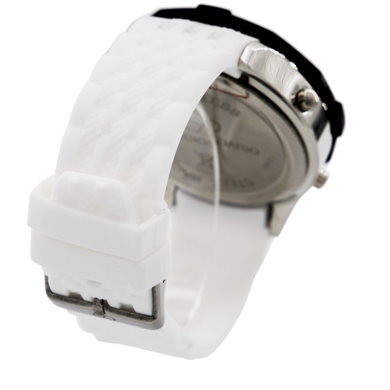 Coffret montre Homme GIORGIO bracelet Silicone Blanc - vue 2