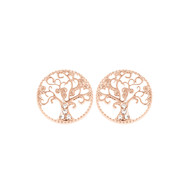 Boucles Palabre dorées rose