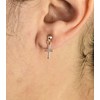 Boucles d'oreilles croix Plaqué OR 750 3 microns - vue V2