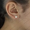 Boucles d'oreilles Coeur Plaqué OR 750 3 microns - vue V2
