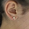 Boucles d'oreilles dauphin pour enfant Plaqué OR 750 3 microns - vue V2