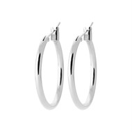 Boucles d'oreilles créole Argent 925 Rhodié