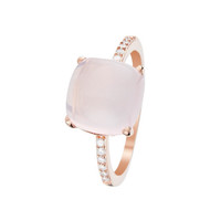 Bague Or Rose ROSE DRAGÉE D 011-12 & Quartz rose 48-1