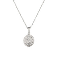 Pendentif Or Blanc 375 Diamants 0.45 carats